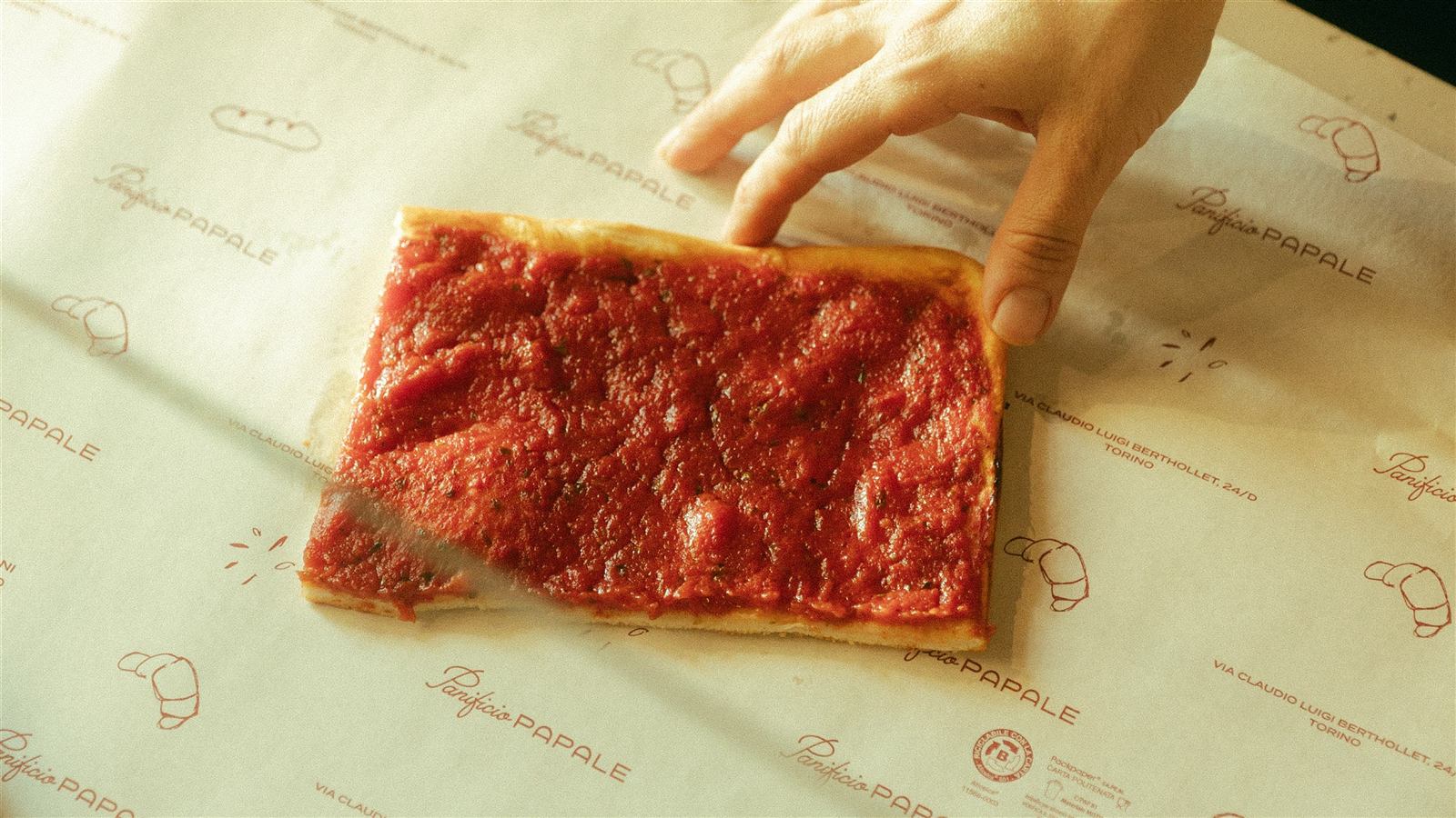 Pizza al pomodoro del Panificio Papale